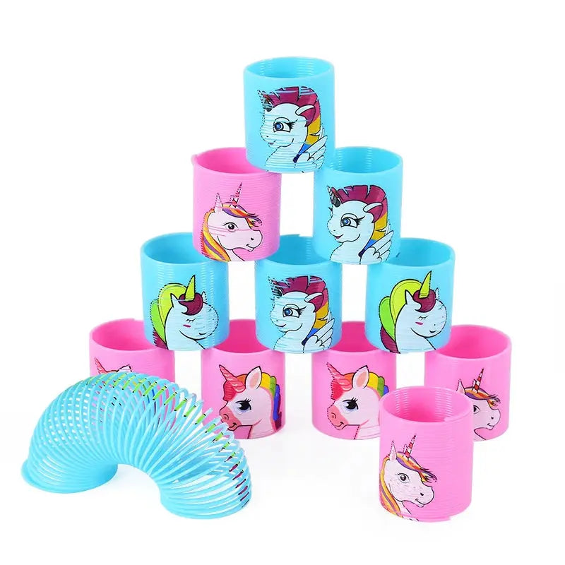 12Pcs Rainbow Magic Springs Circle Toys for Children Birthday Party Favors Giveaway Gifts Baby Shower Pinata Fillers Christmas - Baby World