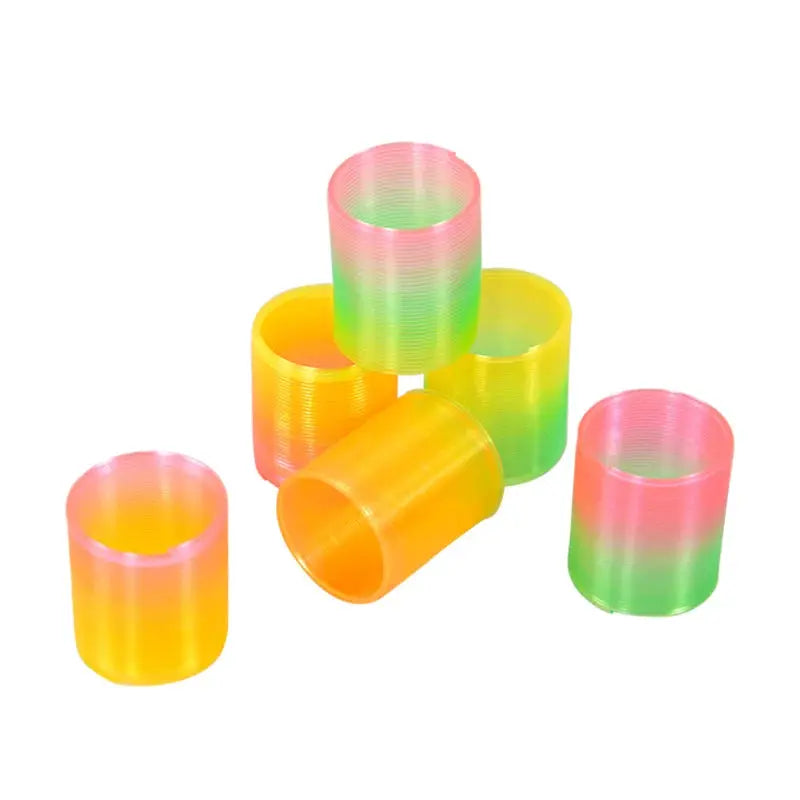12Pcs Rainbow Magic Springs Circle Toys for Children Birthday Party Favors Giveaway Gifts Baby Shower Pinata Fillers Christmas - Baby World