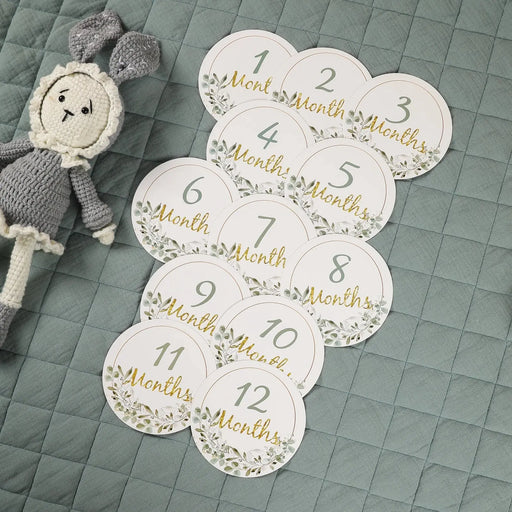 12pcs Baby Milestone Number Monthly Memorial Cards - Baby World