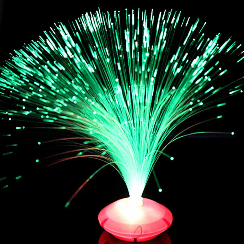 1PC Novelty Color Changing LED Fiber Optic Night Light Lamp Stand Decor Children Christmas Gift Night Lamp - Baby World