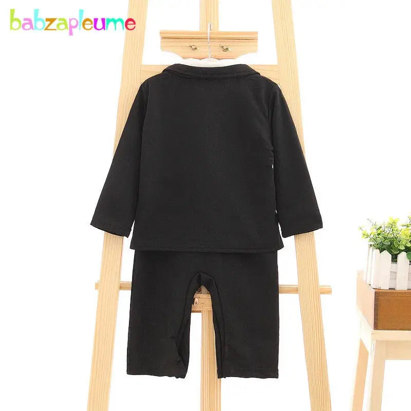 2Piece Sets Spring Autumn Newborn Baby Boys Clothes 1st Birthday Fashion Gentleman Coat+Jumpsuit Boutique Kid Clothing BC1278 Baby World