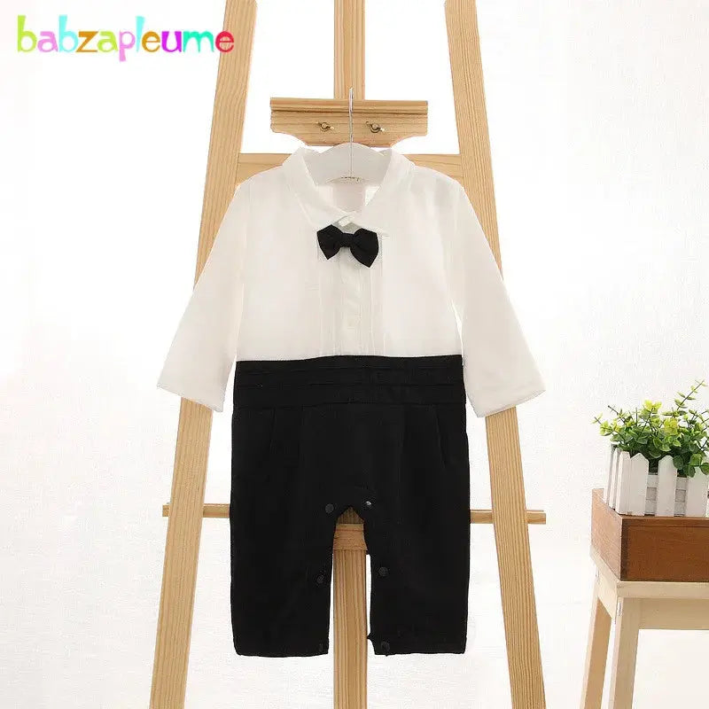 2Piece Sets Spring Autumn Newborn Baby Boys Clothes 1st Birthday Fashion Gentleman Coat+Jumpsuit Boutique Kid Clothing BC1278 Baby World