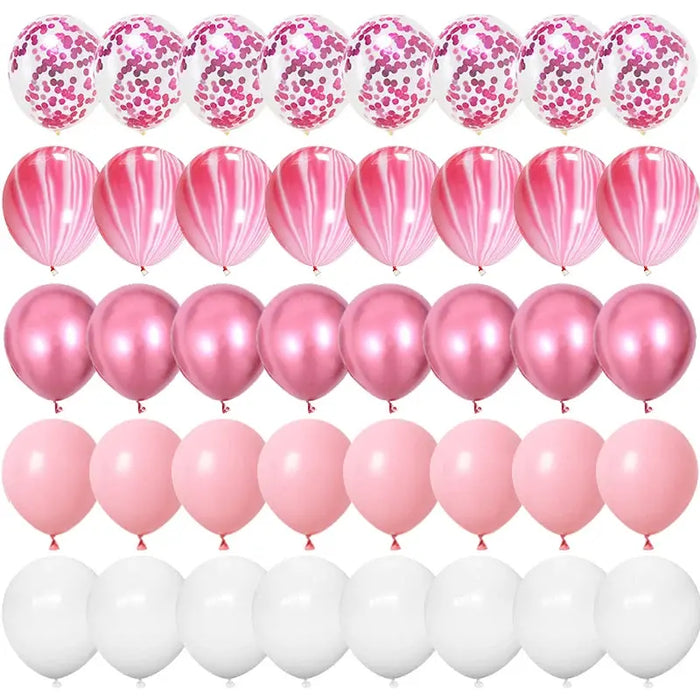 40pcs 12inch Rose Gold Confetti Latex Balloons - Baby World