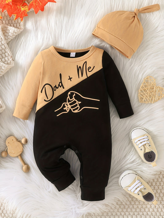 Boys Stylish DADDY & ME Print Long Sleeve Hoodie & Trousers Set
