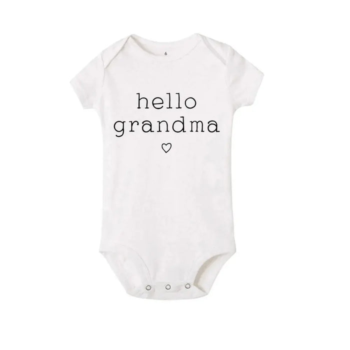 Hello Uncle/Auntie Short Sleeve Baby Romper - Baby World