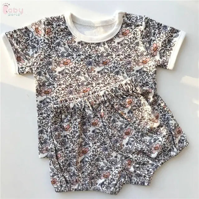 Baby Clothes Sets Short Sleeve Tops T-shirt Baby World