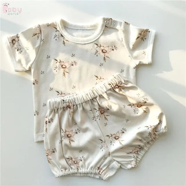 Baby Clothes Sets Short Sleeve Tops T-shirt Baby World