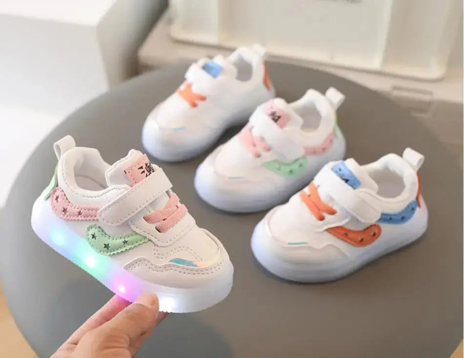Baby Lighting Breathable Non-slip Soft-soled Sneakers - Baby World