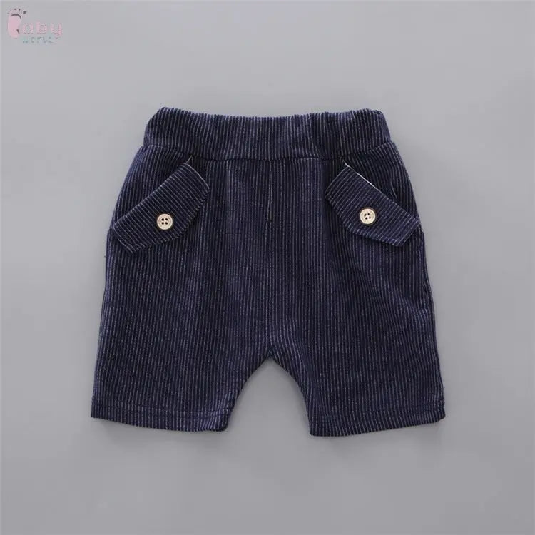 Baby Round Neck Tie Shorts T-shirt Set Baby World