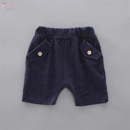Baby Round Neck Tie Shorts T-shirt Set Baby World