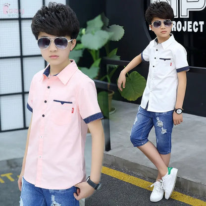 Children'S Polka Dot Short-Sleeved Shirt Baby World