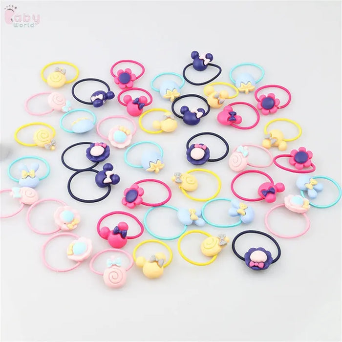 Children's Hair Rope Princess Hair Ring Storage Portable Boxed Hair Accessories Have Good Elasticity Cartoon Rubber Band Headdress Baby World