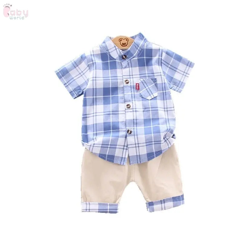 Children's Shirt Short-sleeved Suit Baby World