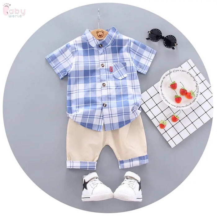 Children's Shirt Short-sleeved Suit Baby World