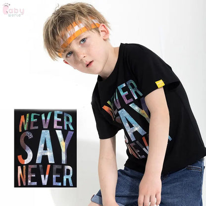 Children's letter print T-shirt Baby World