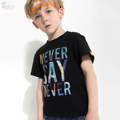 Children's letter print T-shirt Baby World