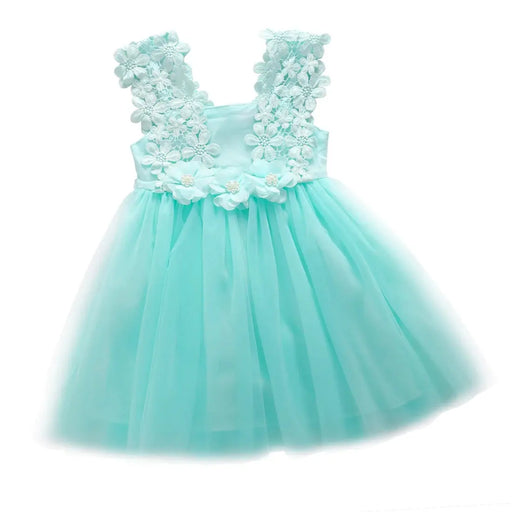 Citgeett Summer Fashion Kids Baby Girls Princess Lace Tulle Flower Tutu Backless Gown Formal Party Dress Clothes 2-7Y Baby World