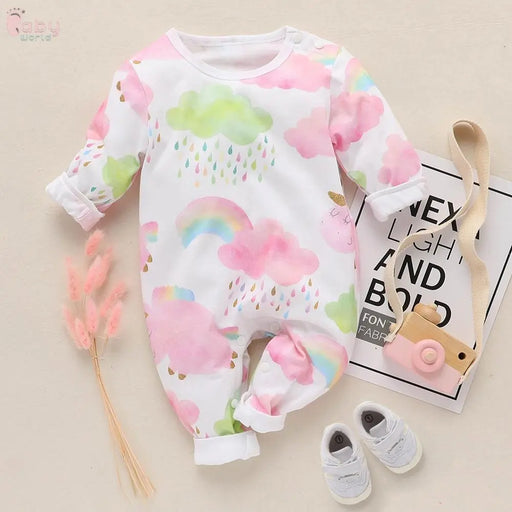 Colorful cloud baby one-piece clothes Baby World
