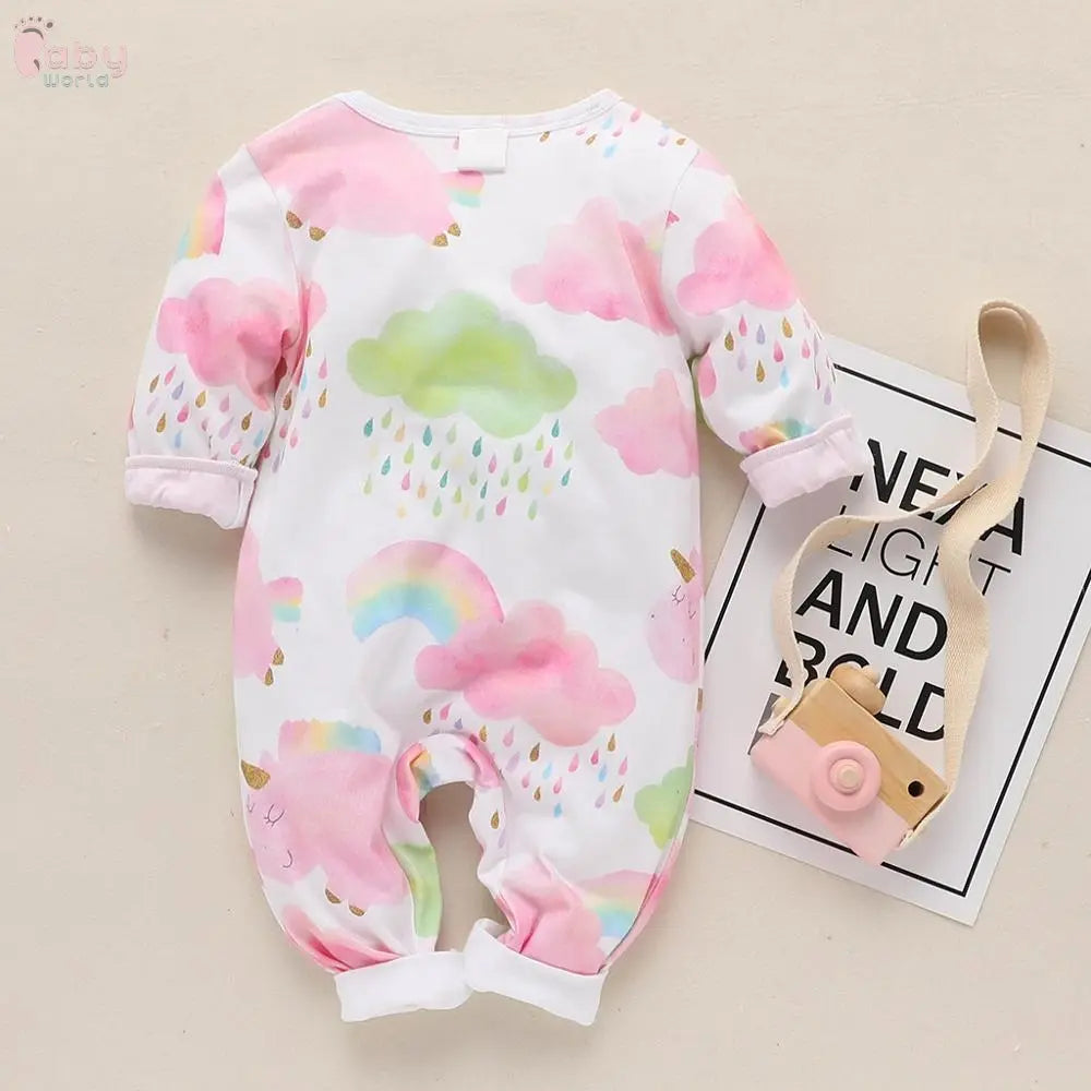 Colorful cloud baby one-piece clothes Baby World