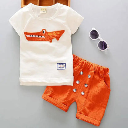 Cotton Summer T-shit and Short Sets for Newborn Baby Boy - Baby World