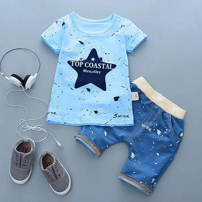 Cotton Summer T-shit and Short Sets for Newborn Baby Boy - Baby World