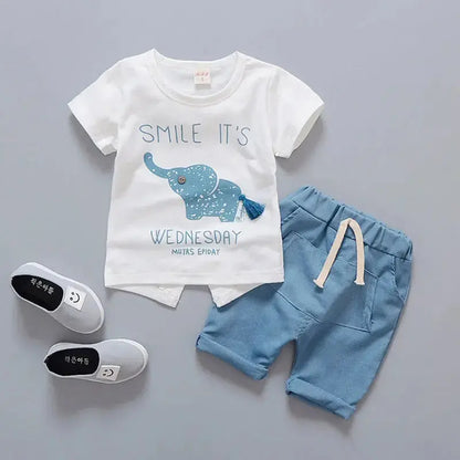 Cotton Summer T-shit and Short Sets for Newborn Baby Boy - Baby World