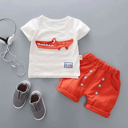 Cotton Summer T-shit and Short Sets for Newborn Baby Boy - Baby World