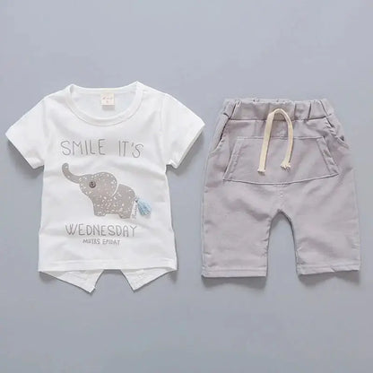 Cotton Summer T-shit and Short Sets for Newborn Baby Boy - Baby World
