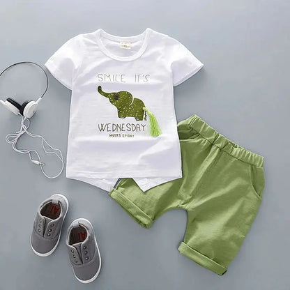 Cotton Summer T-shit and Short Sets for Newborn Baby Boy - Baby World