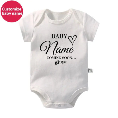 Customize Cute Cotton Baby Rompers, Baby Coming Soon 2024 - Baby World
