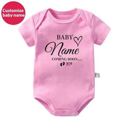 Customize Cute Cotton Baby Rompers, Baby Coming Soon 2024 - Baby World