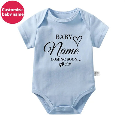 Customize Cute Cotton Baby Rompers, Baby Coming Soon 2024 - Baby World