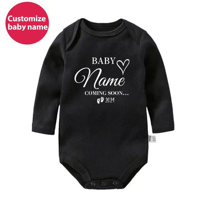 Customize Cute Cotton Baby Rompers, Baby Coming Soon 2024 - Baby World
