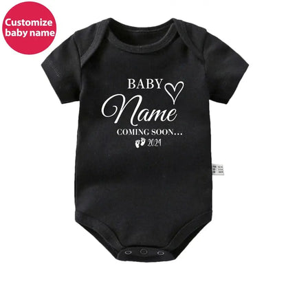 Customize Cute Cotton Baby Rompers, Baby Coming Soon 2024 - Baby World