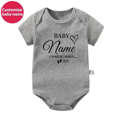 Customize Cute Cotton Baby Rompers, Baby Coming Soon 2024 - Baby World