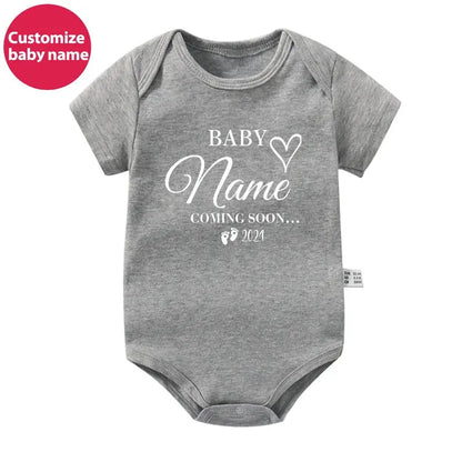 Customize Cute Cotton Baby Rompers, Baby Coming Soon 2024 - Baby World