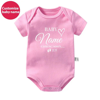 Customize Cute Cotton Baby Rompers, Baby Coming Soon 2024 - Baby World