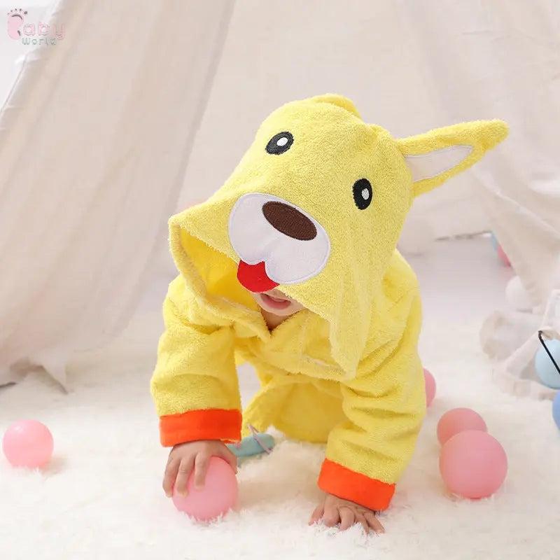 Cute Cartoon Animal Modeling Baby Bathrobes Baby World