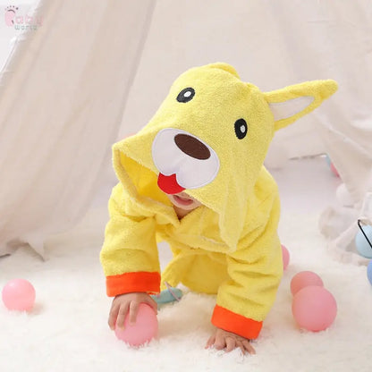 Cute Cartoon Animal Modeling Baby Bathrobes Baby World