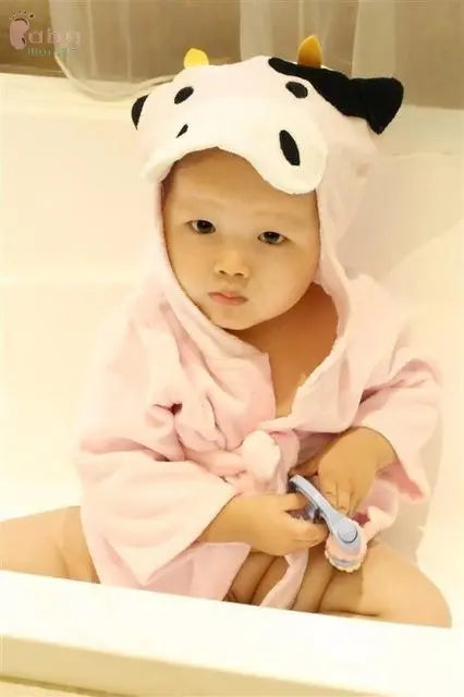 Cute Cartoon Animal Modeling Baby Bathrobes Baby World