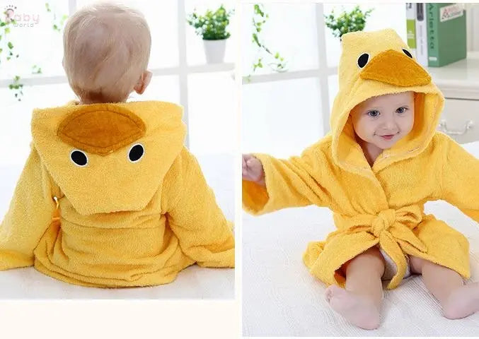 Cute Cartoon Animal Modeling Baby Bathrobes Baby World