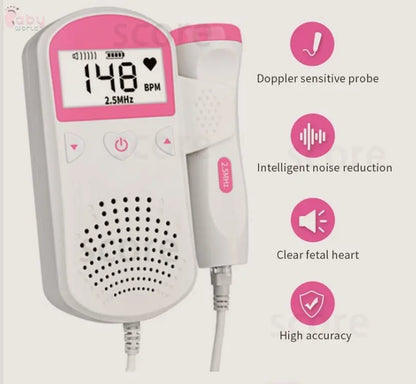Fetal Heart Rate Monitor Home Pregnancy Baby Fetal Sound Heart Rate Detector Baby World