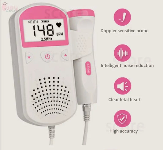 Fetal Heart Rate Monitor Home Pregnancy Baby Fetal Sound Heart Rate Detector Baby World