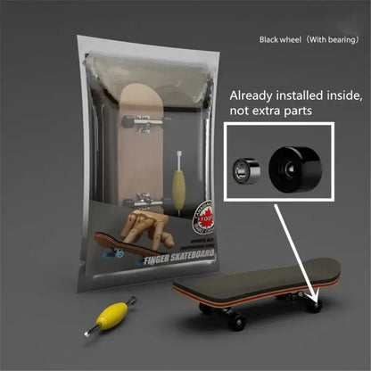 Finger SkateBoard Wooden Fingerboard Toy Professional Stents Finger Skate Set Novelty Gift - Baby World