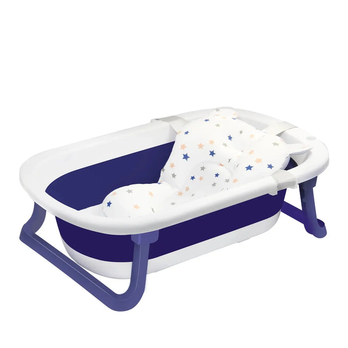 Foldable Baby Bathtub with Cushion & Anti-skid Pad - Baby World
