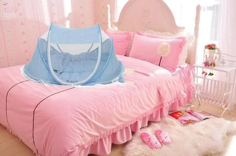 Foldable  Baby Bed Net With Pillow Net 2pieces Set Baby World