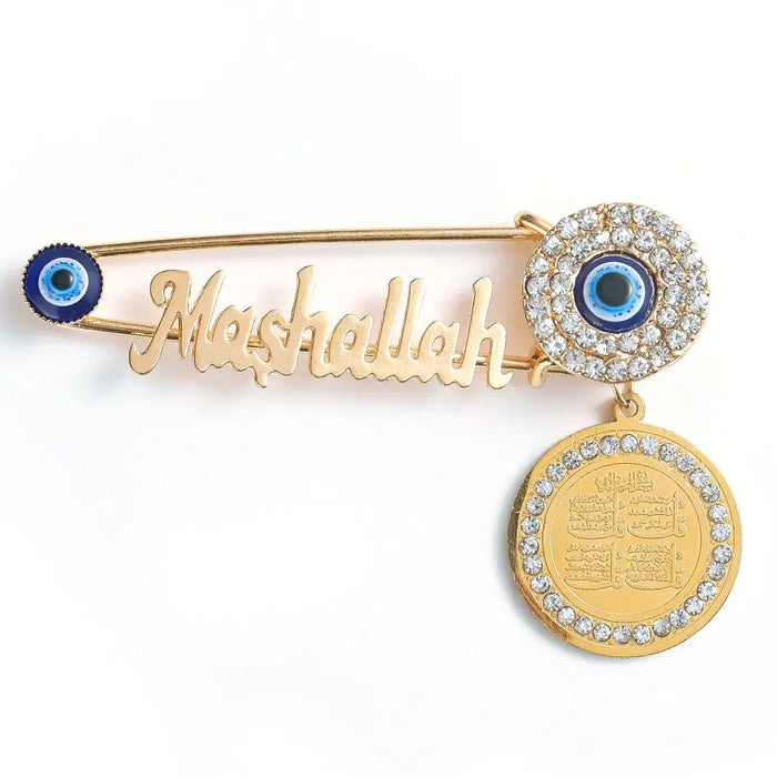 Four Qul Surah of Islam In Arab Turkey Blue Evil Eye Baby Pin Baby World