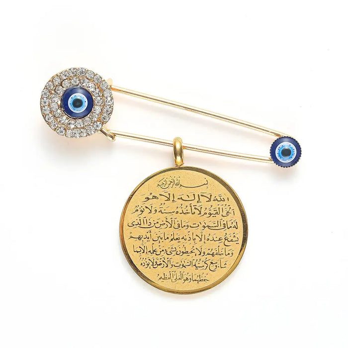 Four Qul Surah of Islam In Arab Turkey Blue Evil Eye Baby Pin Baby World