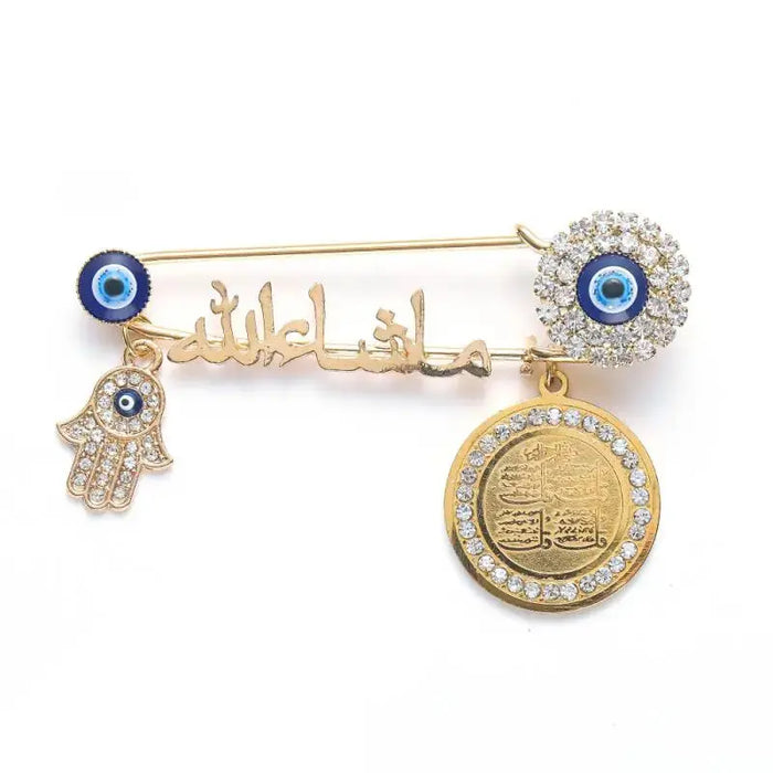 Four Qul Surah of Islam In Arab Turkey Blue Evil Eye Baby Pin Baby World