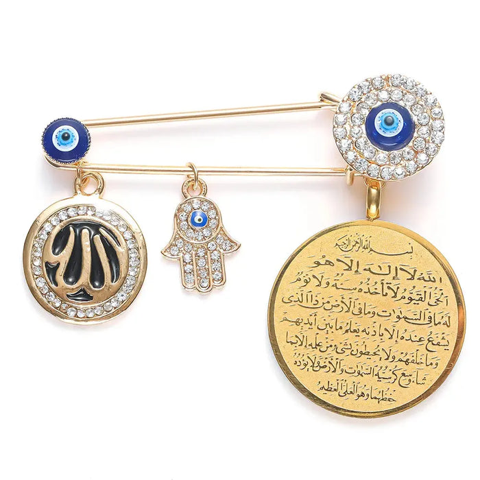 Four Qul Surah of Islam In Arab Turkey Blue Evil Eye Baby Pin Baby World